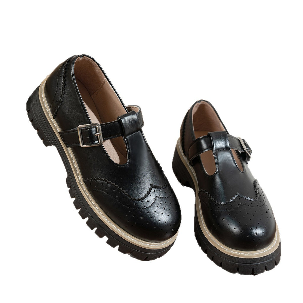 Retro-Loafer mit Schnalle