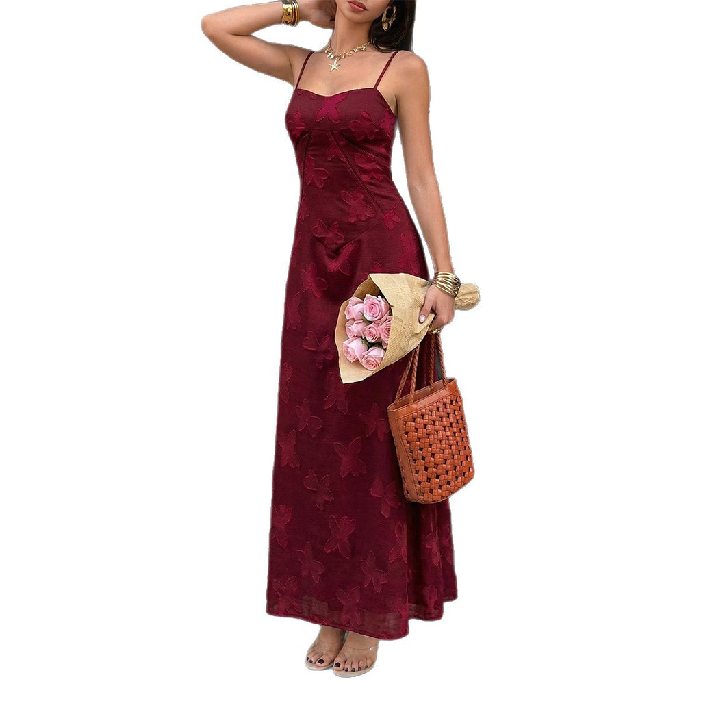 Jacquard A-Linien Kleid mit Taillengürtel | LuxeStyle