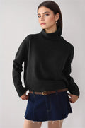 Damen Rollkragen Strickpullover