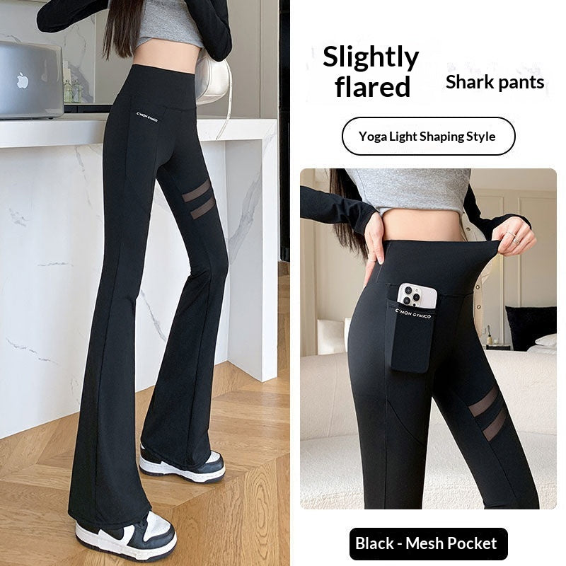 High-Waist Yoga Hose mit Mesh-Taschen