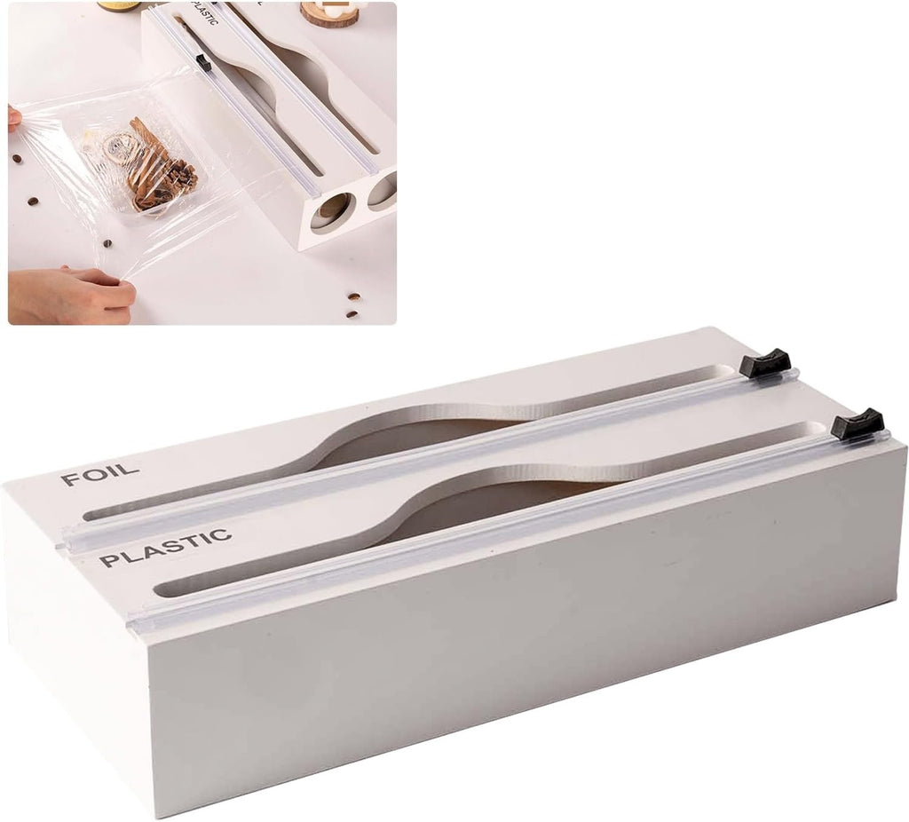 3-in-1 Bambus Dispenser für Folien und Wachspapier