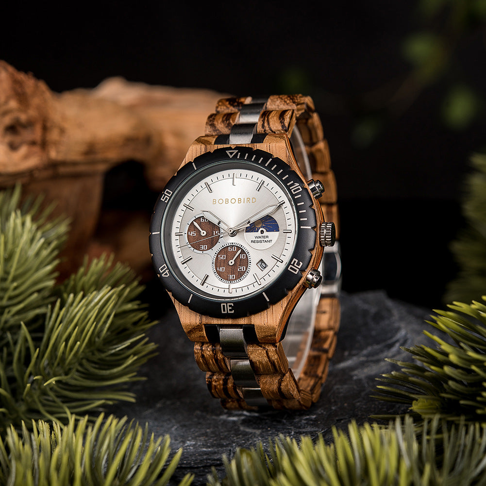 Gravierte Multifunktions-Quarzuhr – Bild 3 | LuxeStyle
