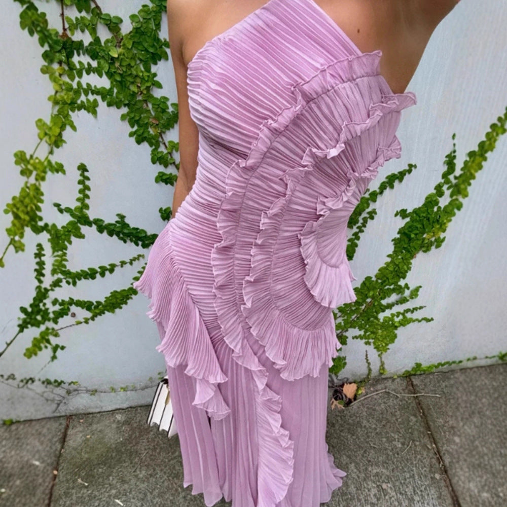Elegantes Neckholder Chiffon-Kleid