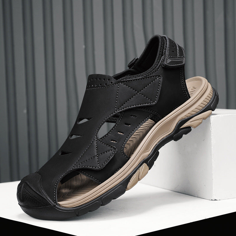 Atmungsaktive Leder-Sandalen für Herren