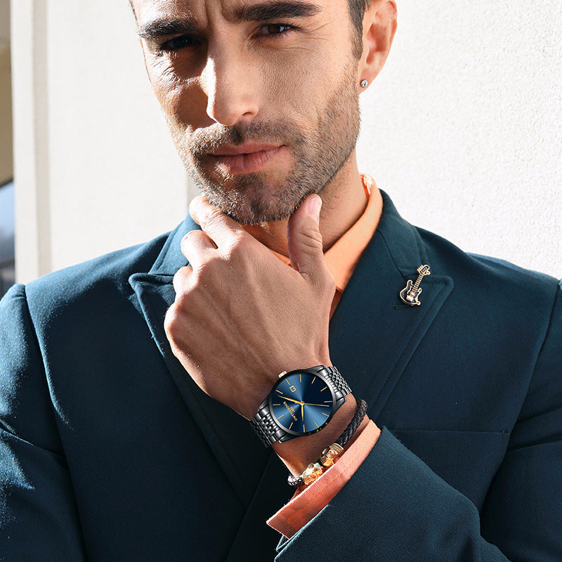 Schlanke Herrenuhr mit Kalenderfunktion – Bild 6 | LuxeStyle