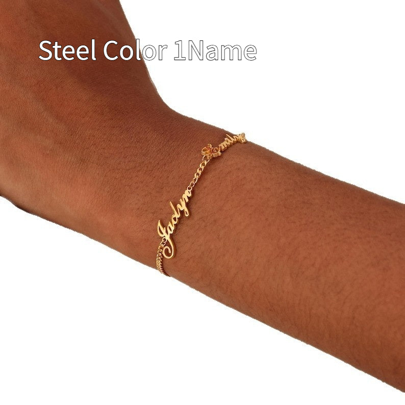 Edelstahl-Armband mit Buchstaben | LuxeStyle