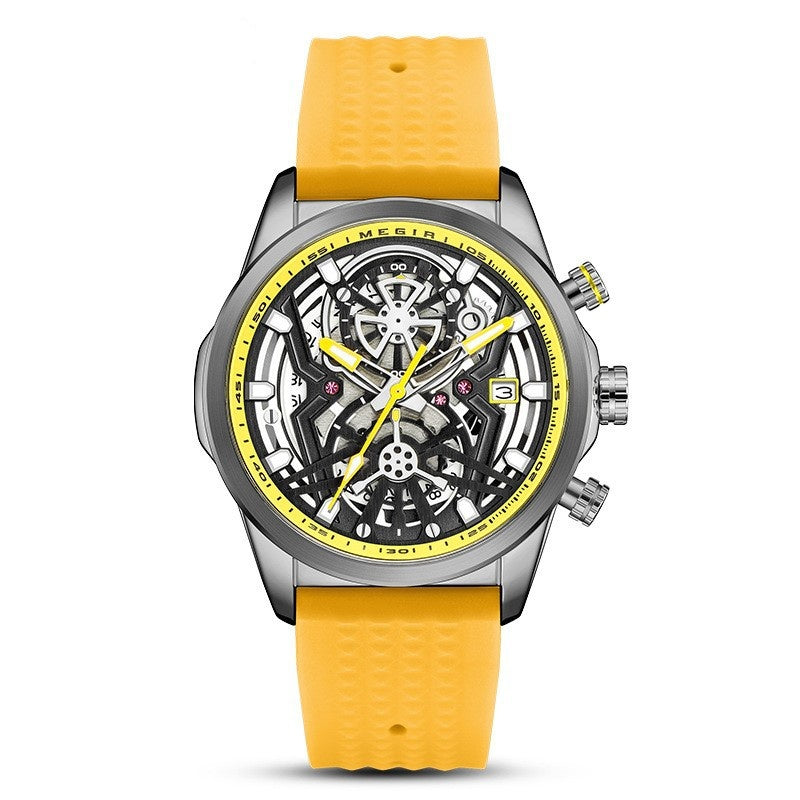 Herren Quarzuhr mit Silikonarmband