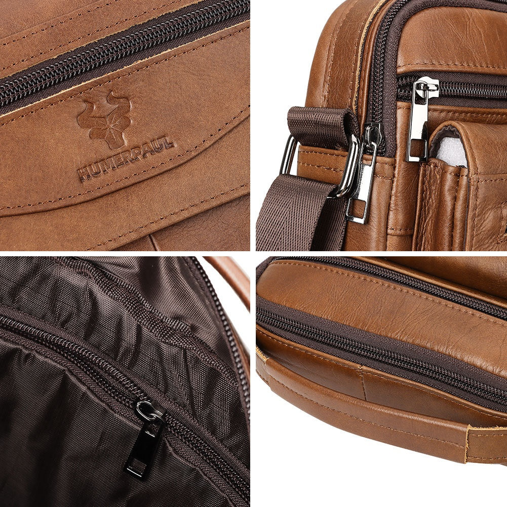 Crossbody Rucksack aus Vollnarbenleder – Ansicht 4