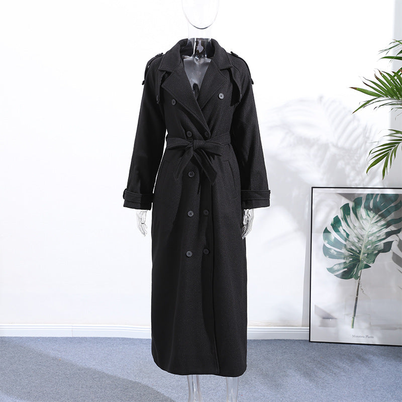 Eleganter Wollmantel im Casual-Stil
