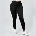 Schwarze Slim-Fit Leggings für Damen – Ansicht 4