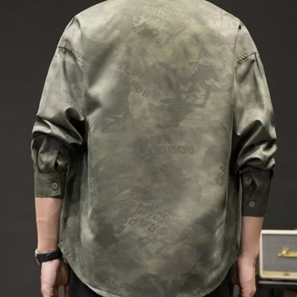 Retro Camouflage Hemd für Herren – Bild 3 | LuxeStyle