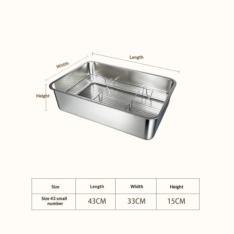 Tier-Toilette aus Edelstahl