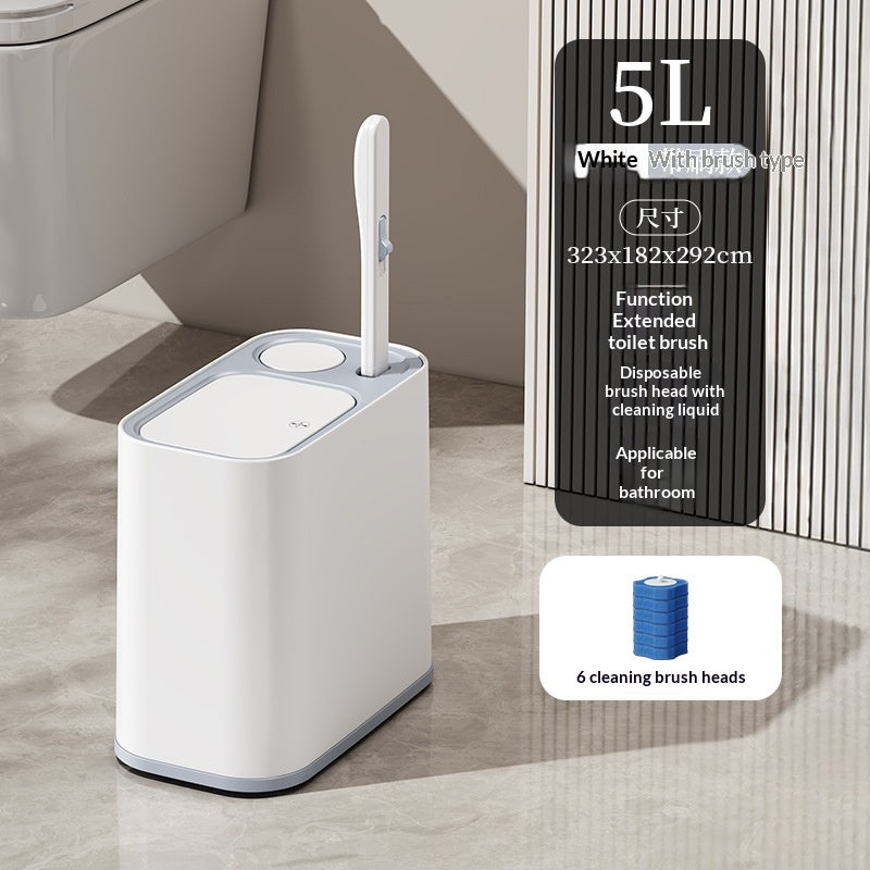WC-Abfalleimer mit Bürstenköpfen, 5L
