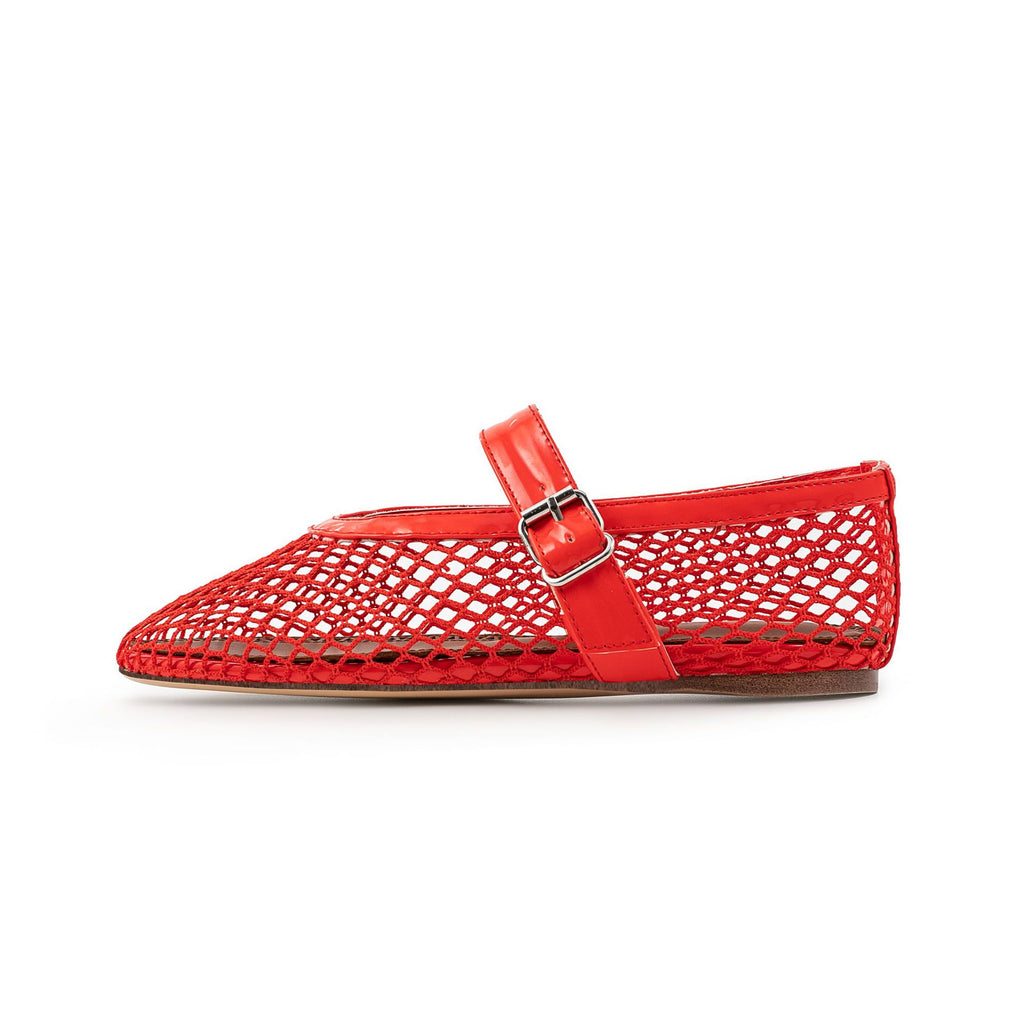 Mary Jane Mesh-Ballerinas mit Knöchelschnalle – Bild 3 | LuxeStyle