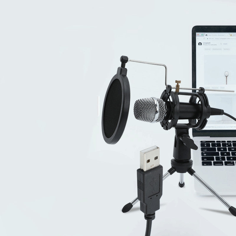 Mini-Mikrofon für Live-Streams mit Ständer