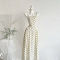 Vintage Slim-Fit Polka-Dot Kleid mit Spaghettiträgern – Bild 7 | LuxeStyle