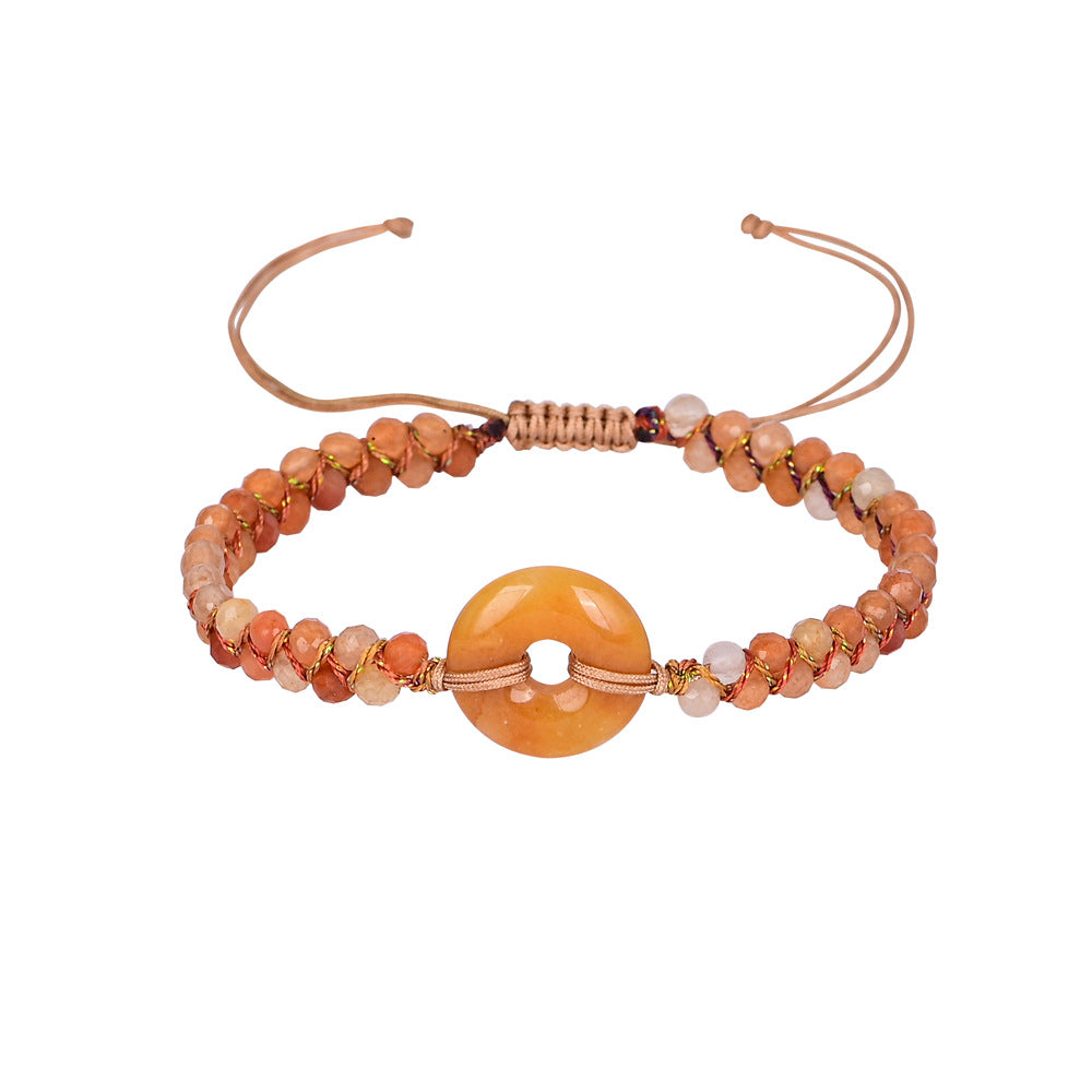Boho Armband mit Naturstein – geflochten – Bild 2 | LuxeStyle