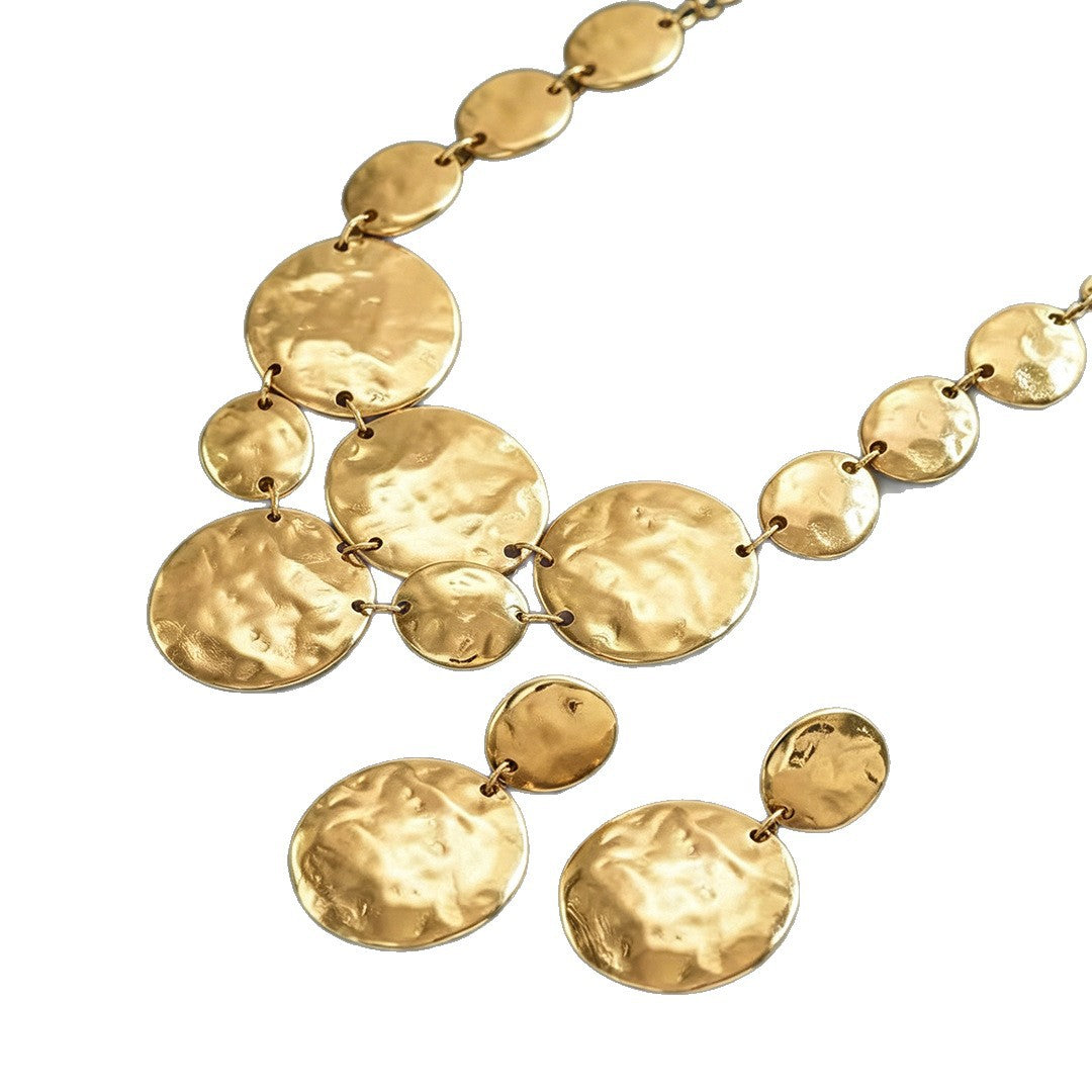 Mehrlagiges Disc-Set: Halskette & Ohrringe – Bild 6 | LuxeStyle