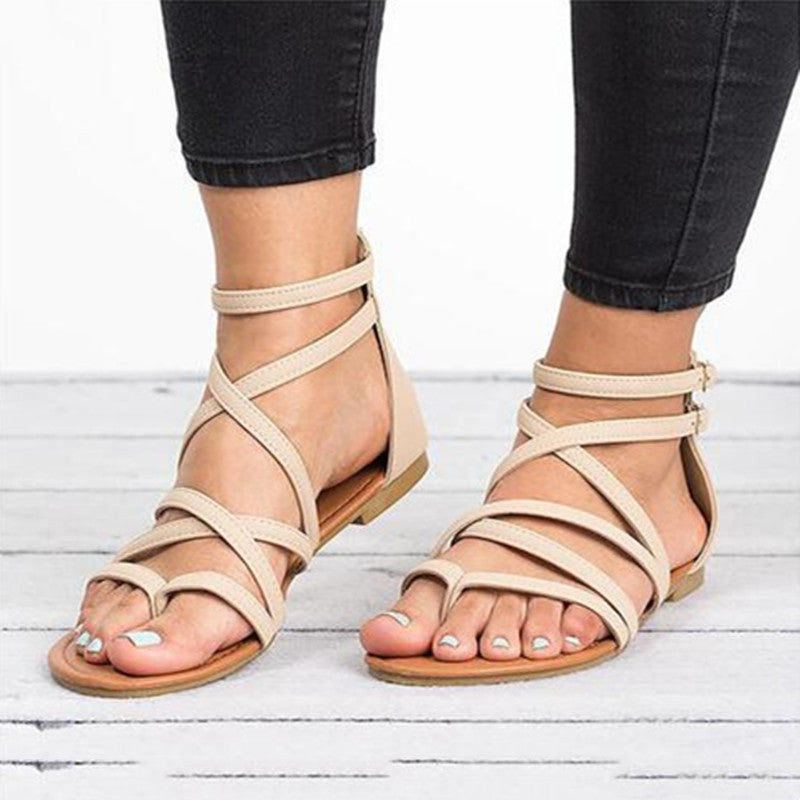 Damen Simple Kreuzgurt Sandalen | LuxeStyle