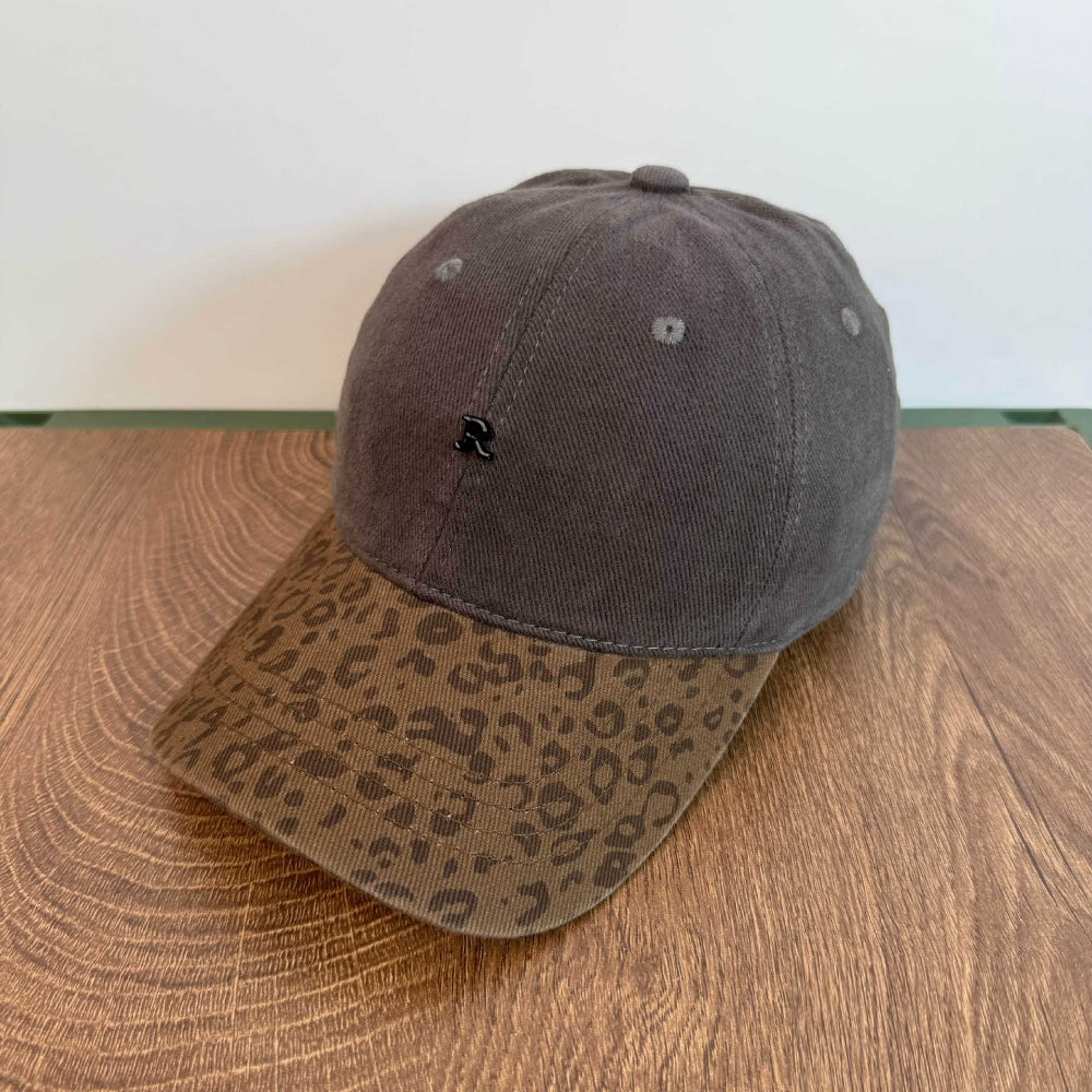 Quilted Leopard Print Baseball Cap
