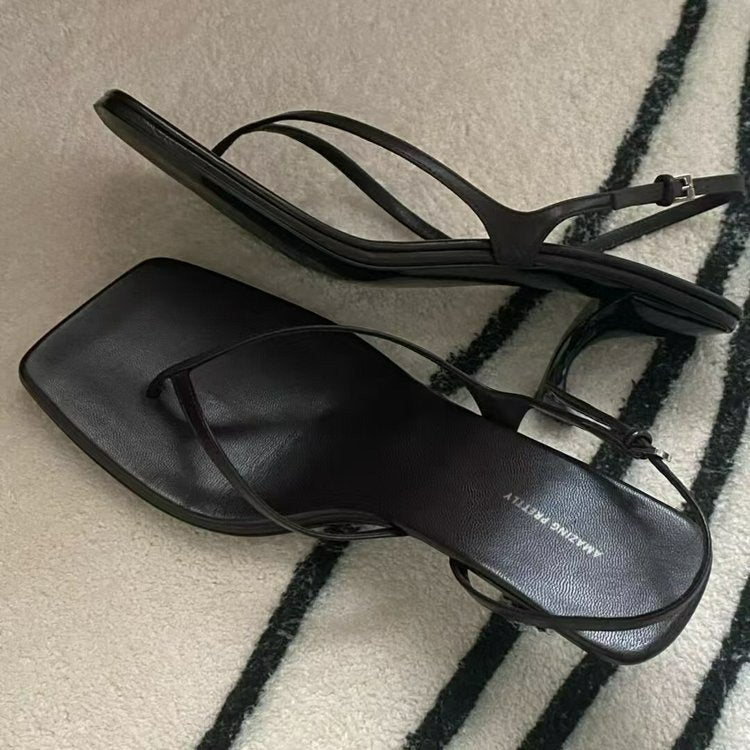 Stiletto Flip-Flops aus Rindsleder – Bild 6 | LuxeStyle