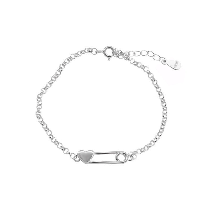 S925 Herzförmiges Paperclip Armband – Bild 4 | LuxeStyle