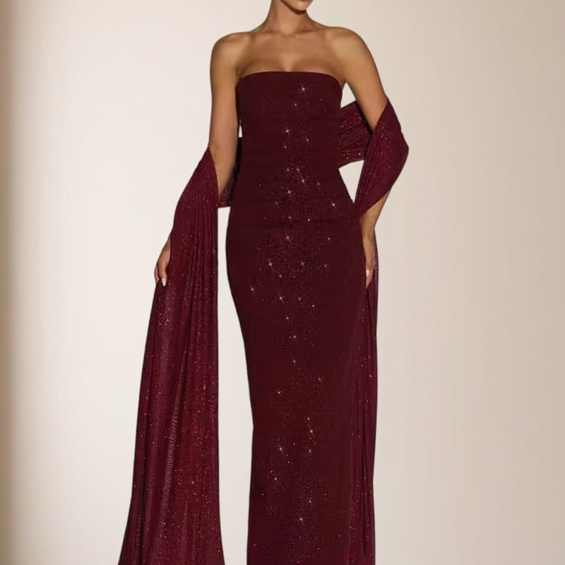 Pailletten Bandeau-Kleid, figurbetont – Bild 4 | LuxeStyle