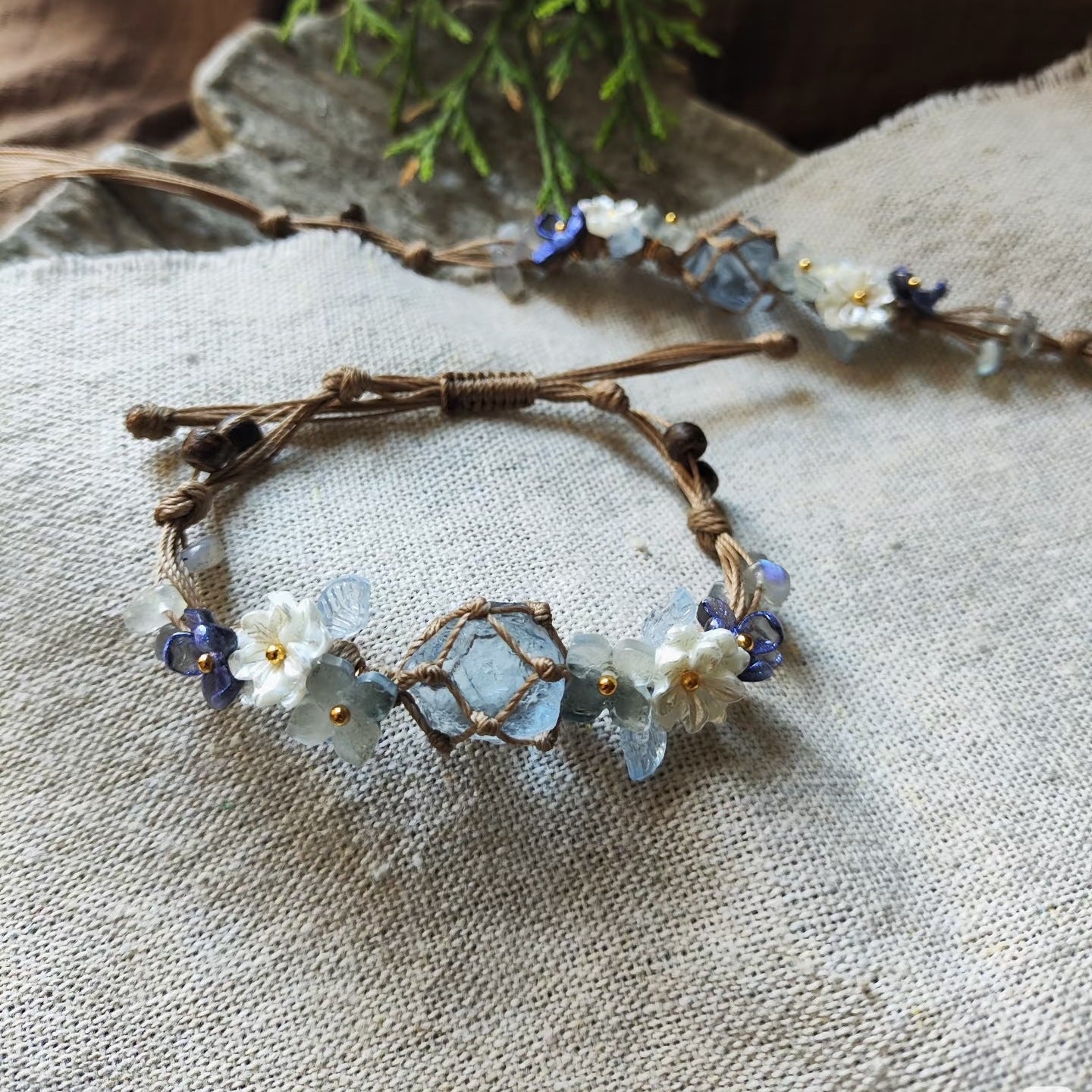 Verstellbares Kristall-Armband