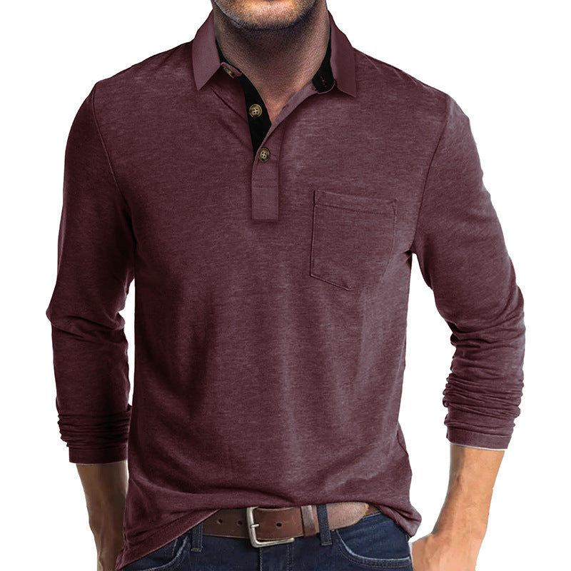 Langarm-Shirt mit Revers für Herren – Bild 9 | LuxeStyle