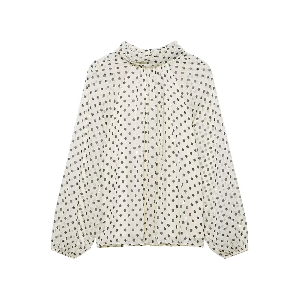 Polka-Dot Bluse