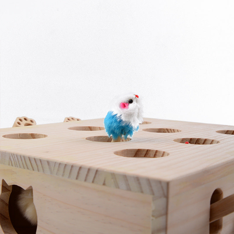 Spiel-Gopher für Katzen aus Holz