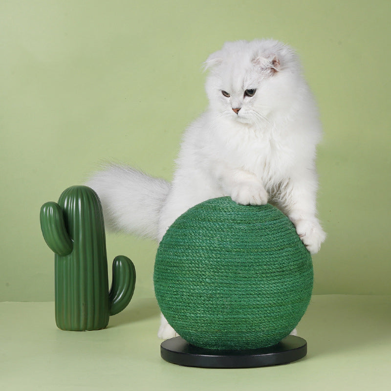 Kratzball für Katzen im Kaktus-Design