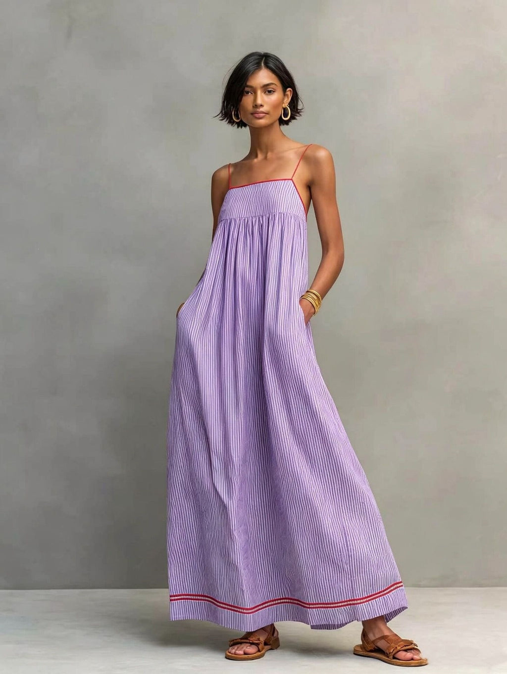 Trägerloses Casual Maxikleid