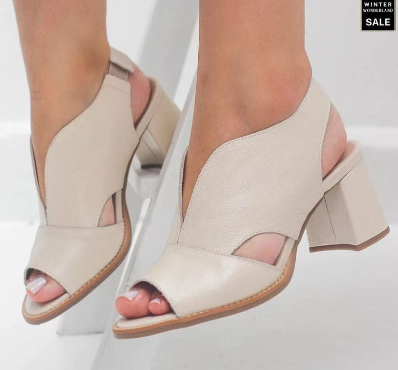 Elegante Peep-Toe Sandalen mit Chunky-Heel – Bild 3 | LuxeStyle
