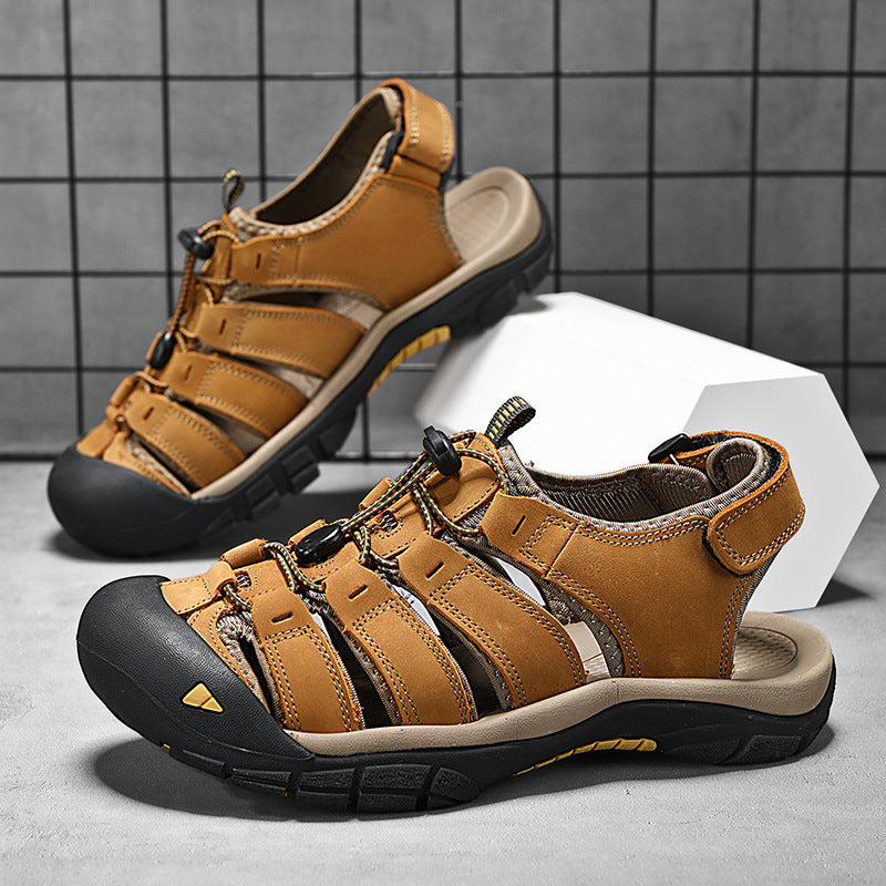 Herren-Strandsandalen aus Leder
