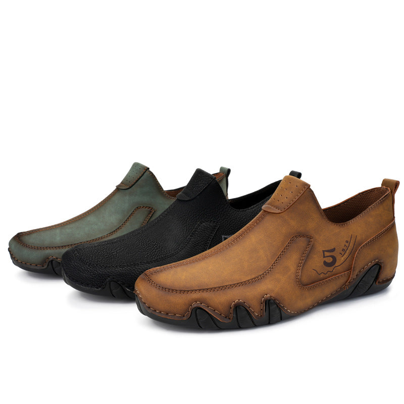 Herren Mid-Top Leder Casual-Schuh mit Reissverschluss – Bild 5 | LuxeStyle