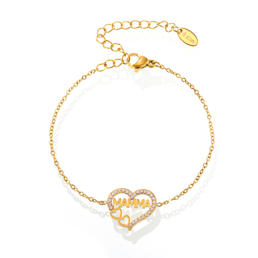 Charity Armband mit Zirkonia, Herz & Kette – Bild 5 | LuxeStyle