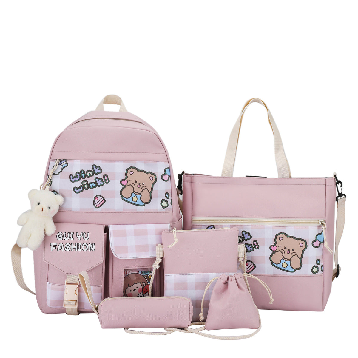 Schulrucksack-Set 5-teilig – Bild 6 | LuxeStyle
