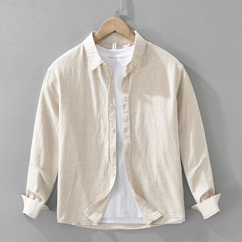 Herren Langarmhemd aus Baumwoll-Leinen-Mix – Bild 10 | LuxeStyle