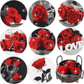 Diamantmalerei Untersetzer DIY Rose Muster für Erwachsene & Einsteiger
