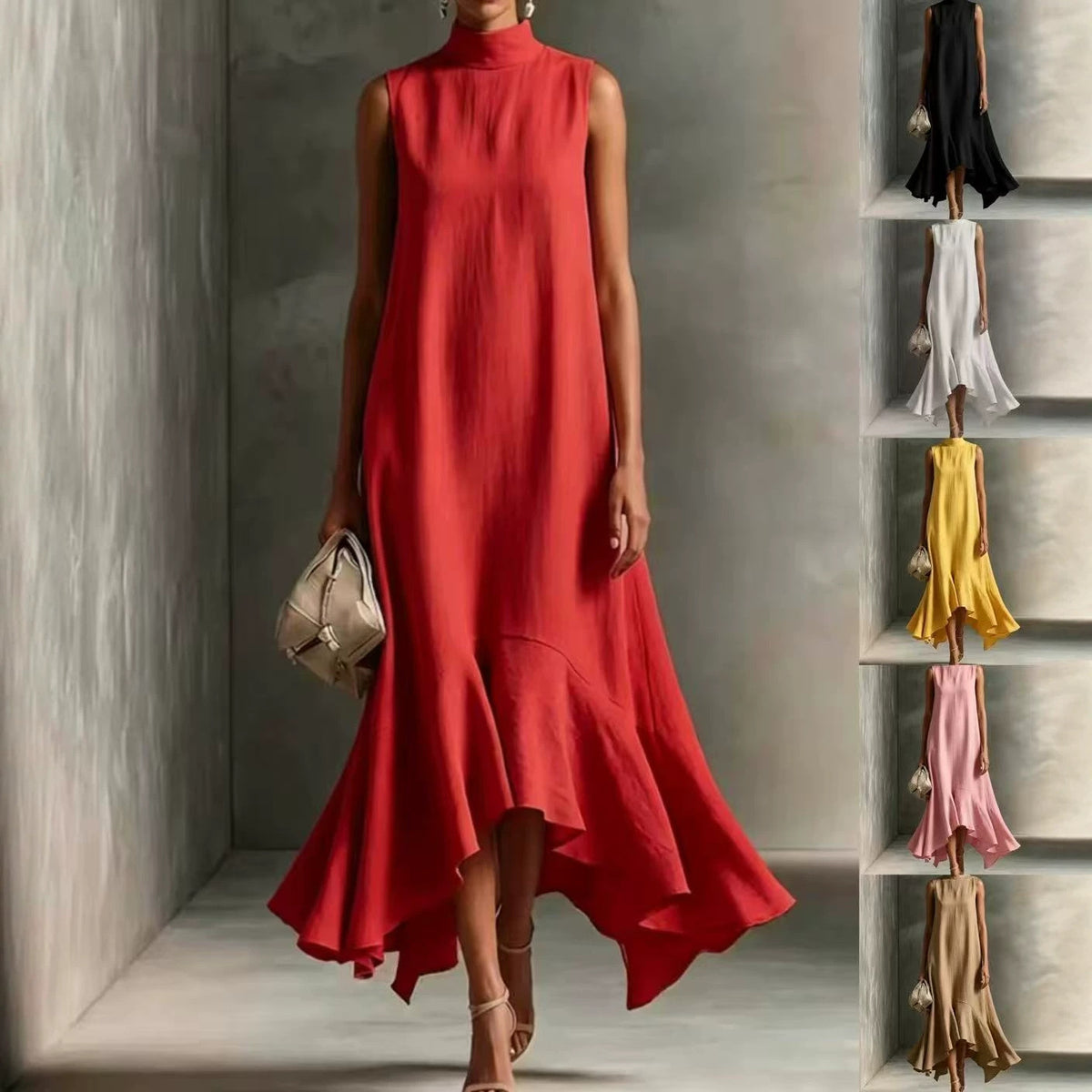 Elegantes ärmelloses Plissee-Kleid für Damen – Bild 12 | LuxeStyle
