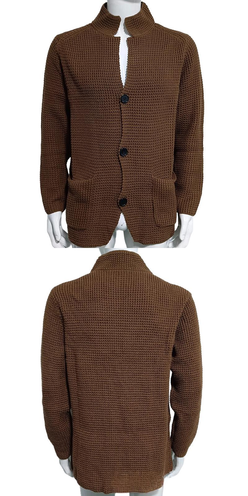 Herren Strickmantel mit Stehkragen