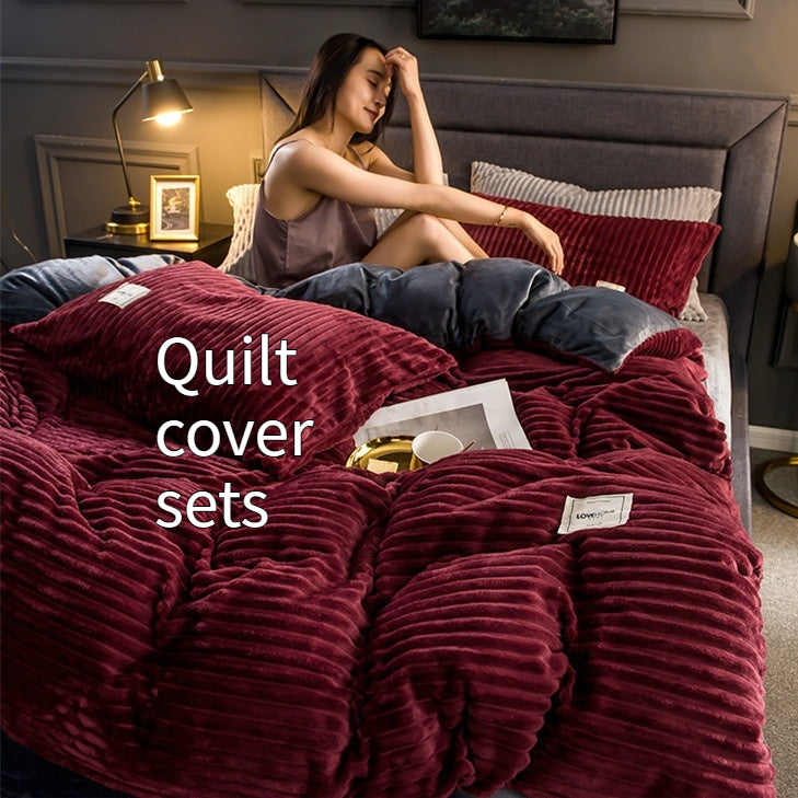 3-teiliges Samt-Bettwäsche-Set für den Winter – Bild 14 | LuxeStyle