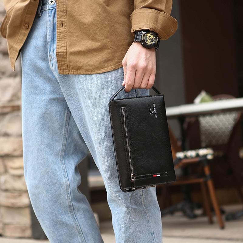 Herrenportemonnaie mit Kombinationsschloss und Clutch-Design