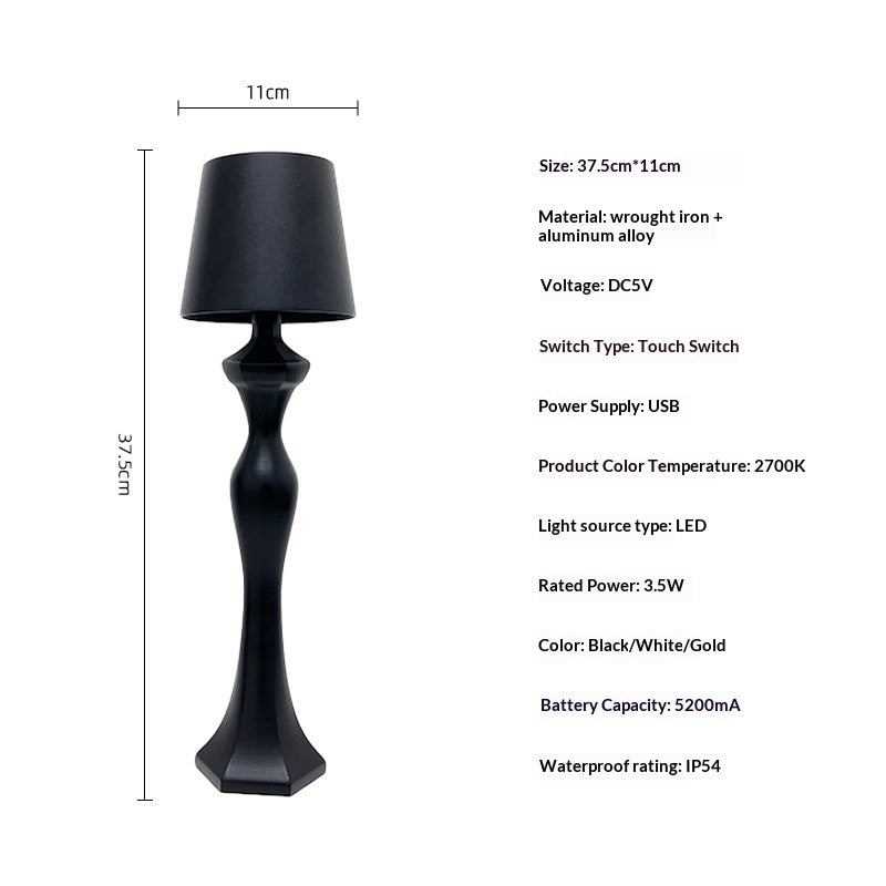Kompakte Tischlampe Warmlicht Schwarz – Bild 3 | LuxeStyle