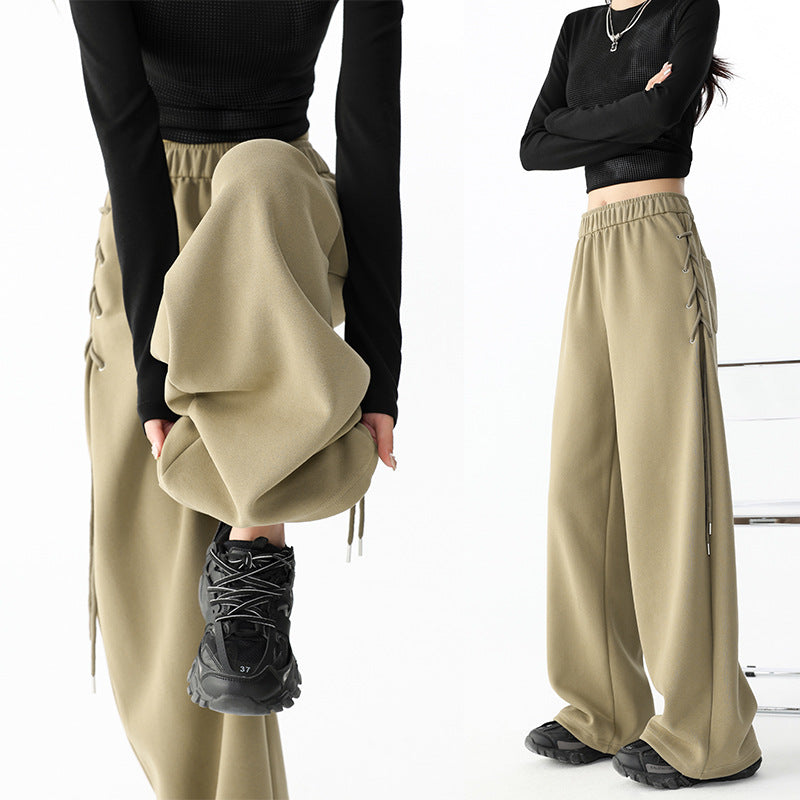 Weite Freizeithose aus Baumwoll-Mix