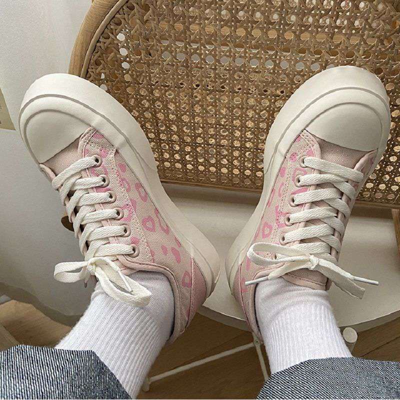 Damen Plateau Low-Top Canvas Schuhe