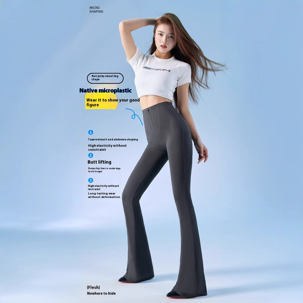 Hohe Yoga-Hosen mit Elasthan