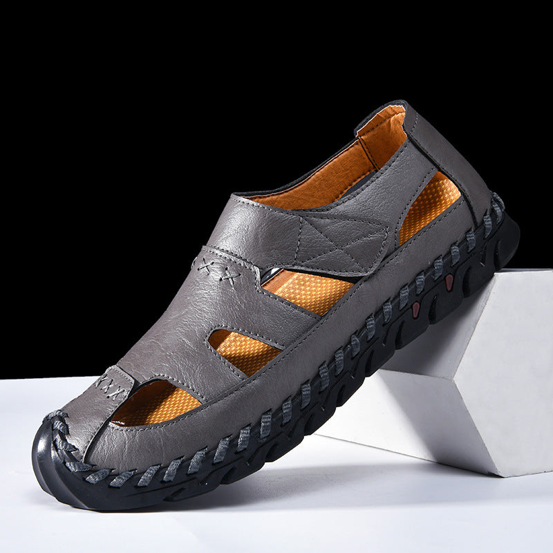 Handgenähte Casual Sandalen mit Klettverschluss – Bild 4 | LuxeStyle