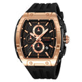Herren-Chronograph im Barrel-Design mit Quarzwerk